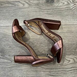 Sam Edelman Chunky Heels | Sam Edelman Yaro Metallic Pink Block Heel Size 7